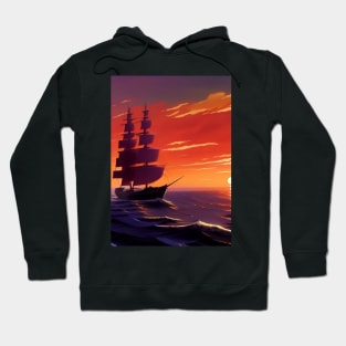 OUTWARD BOUND SQUARE RIGGED VESSEL AT SUNRISE Hoodie
